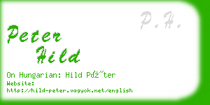 peter hild business card